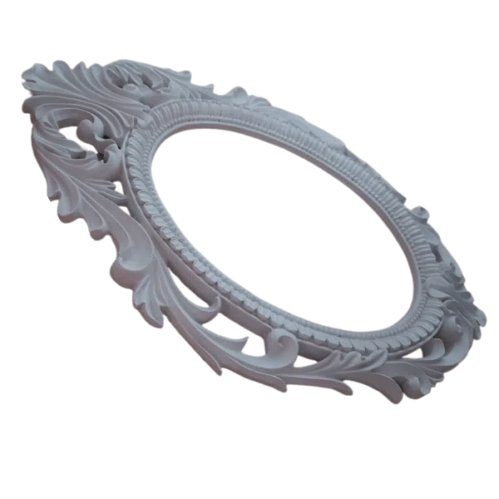 Moldura Oval Confeccionada em Resina