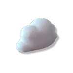 Nuvem Aplique ou Puxador em Resina