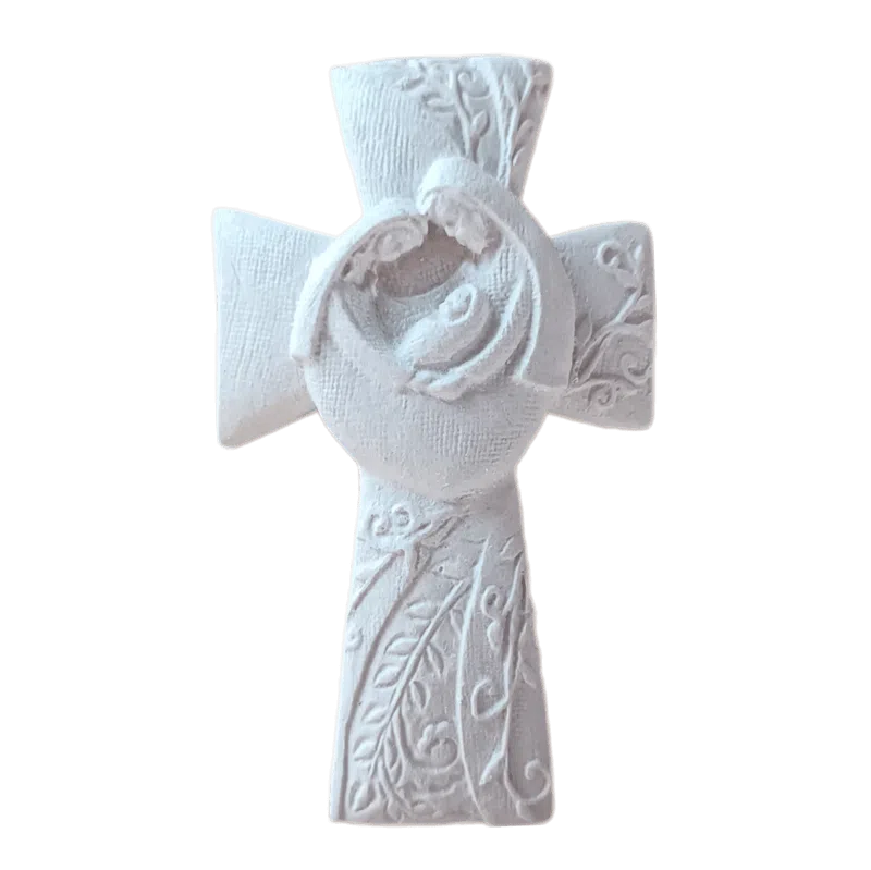 Crucifixo Sagrada Família em Resina 11,5cm Crucifixo Sagrada Família em Resina