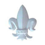 Flor de Lis Aplique em Resina