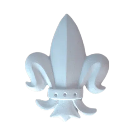 Flor de Lis Aplique em Resina
