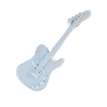 Guitarra Aplique Confeccionada em Resina