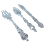 Talheres Colher, Garfo e Faca Aplique em Resina