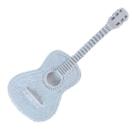 Violão Aplique Confeccionado em Resina