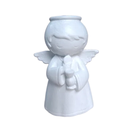 Anjo da Guarda Segurando Cálice e Hóstia em Resina