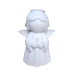 Anjo da Guarda Segurando Vela em Resina