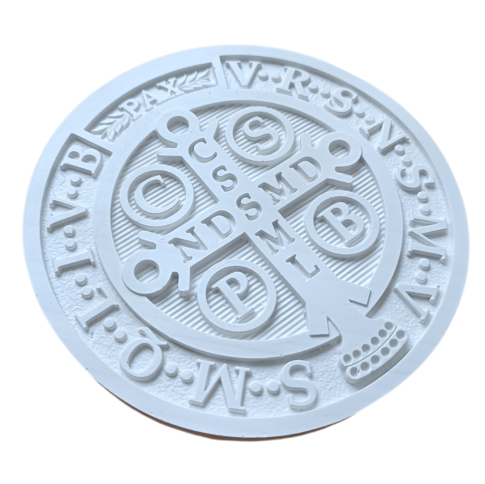 Medalha de São Bento Aplique ou Parede em Resina