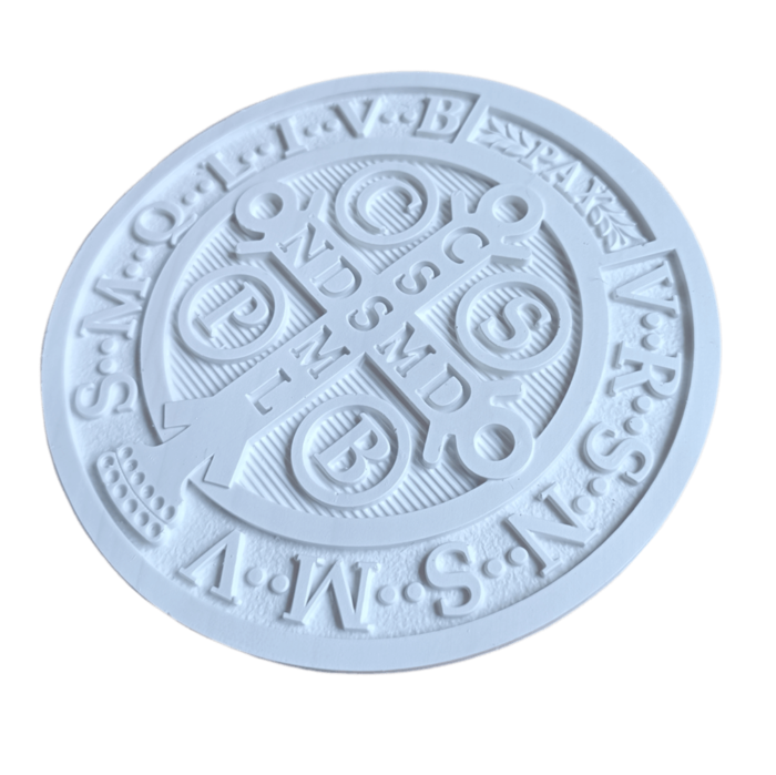 Medalha de São Bento Aplique ou Parede em Resina