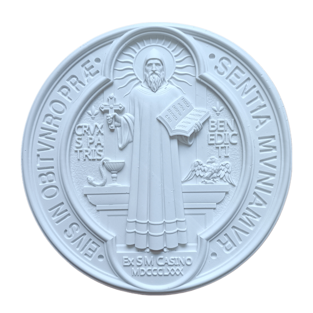 Medalha de São Bento Aplique ou Parede em Resina