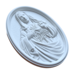 Sagrado Coração de Maria Aplique ou Parede em Resina