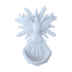 Pia Porta Água Benta Divino Espírito Santo em Resina 10cm