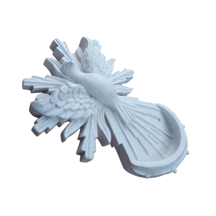 Pia Porta Água Benta Divino Espírito Santo em Resina 10cm