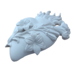 Sagrados Corações de Jesus, Maria e José Aplique em Resina