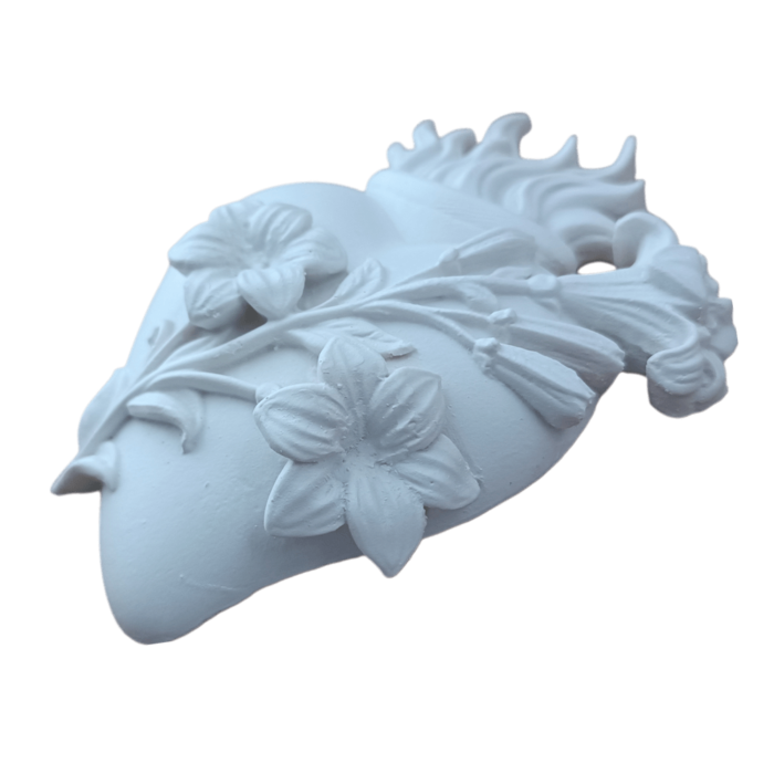 Sagrados Corações de Jesus, Maria e José Aplique em Resina