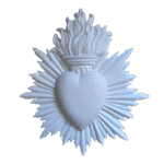 Sagrado Coração de Jesus Aplique ou Parede em Resina