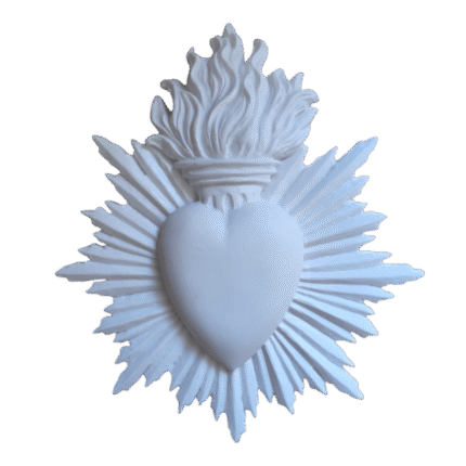 Sagrado Coração de Jesus Aplique ou Parede em Resina