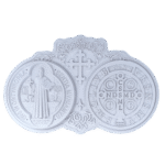 Medalha de São Bento Aplique, Parede ou Mesa em Resina