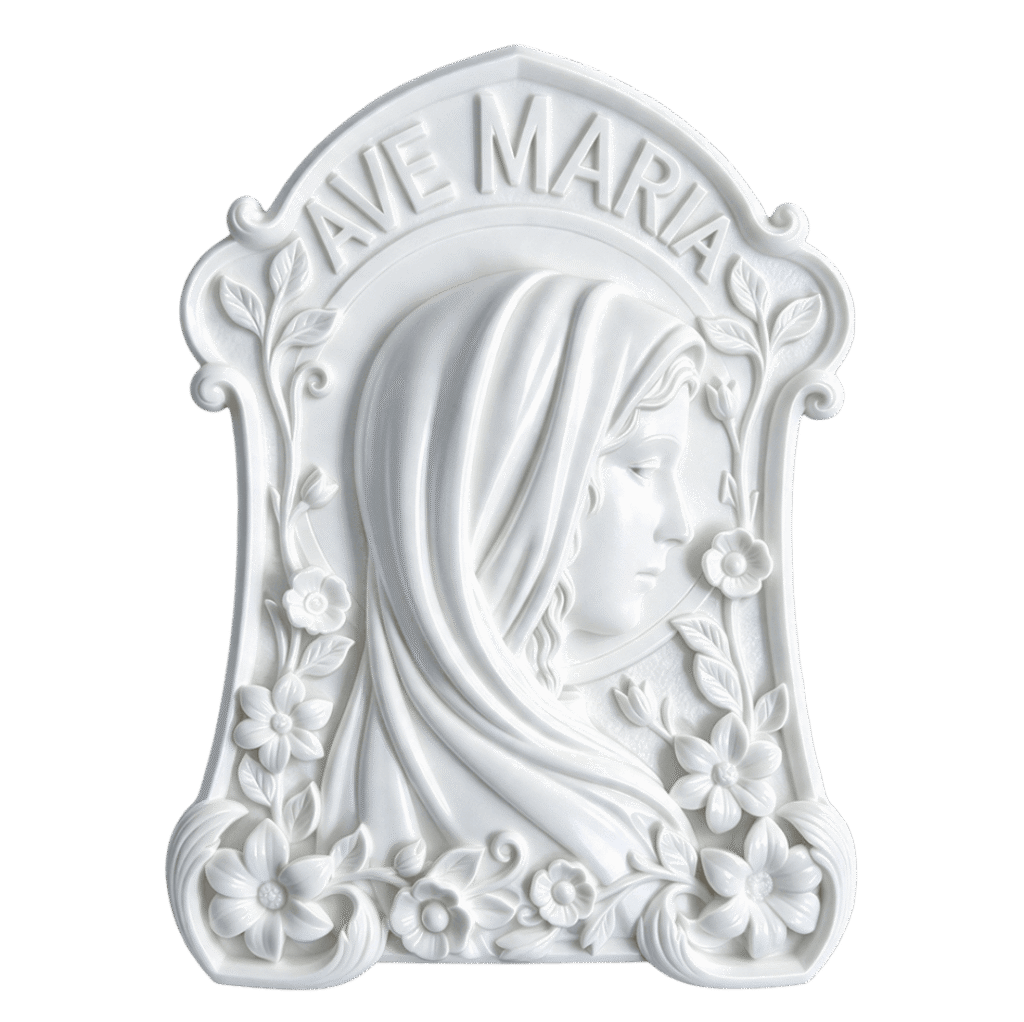 Ave Maria Aplique ou Parede em Resina
