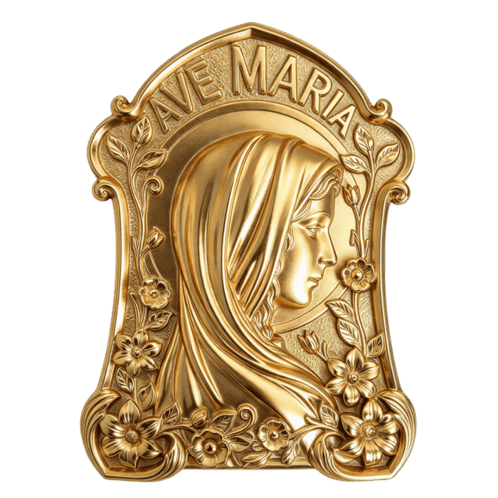 Ave Maria Aplique ou Parede em Resina