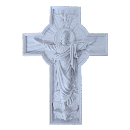 Crucifixo Ascenção de Jesus Cristo em Resina