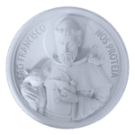 Medalha São Francisco de Assis Aplique ou Parede em Resina